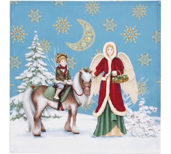 Набор столовый Этель Christmas time скатерть 150х220 +/-3 см с ГМВО, салфетки 40х40 см - 12 шт, хлопок 100% 4496663