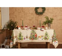 Набор столовый Этель Noble Christmas скатерть 150х110 +/-2 см с ГМВО, салфетки 40х40 см - 4 шт 7318997