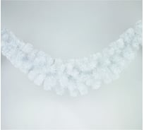 Еловая гирлянда MOROZCO Сваг, белая с блеском, 180 см ГР-18
