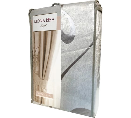 Штора MONA LIZA МЛ218/01/Е200 1 шт блэкаут жаккард завиток серый 200х270 см 4670093481381