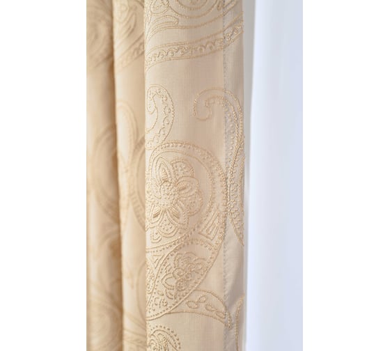 Штора MONA LIZA МЛ408/3/Е200М 1 шт жаккард Огурцы бежвый 200х270 см 4670093481435