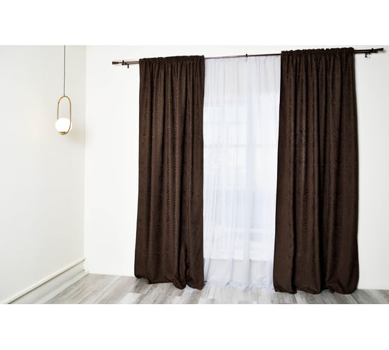 Штора MONA LIZA МЛ885/1/Е200 1 шт Завитки под лен экрю 200х270 см 4670093480674