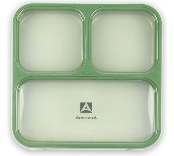 Ланчбокс Арктика 0,8 л, зеленый/бежевый 033-800-GN/BG