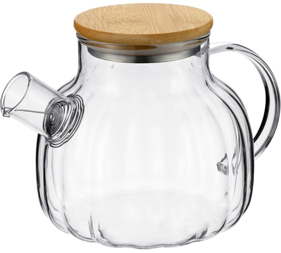Чайник заварочный Regent inox стекло, 1 л, с ситечком, Linea Franco 93-FR-TEA-14-1000