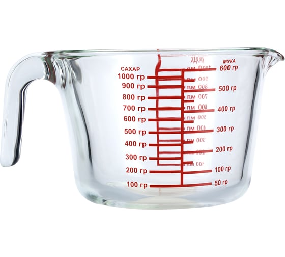 Кувшин мерный Regent inox 1,0 л, стекло, Linea Franco 93-FR-MR-02-1000