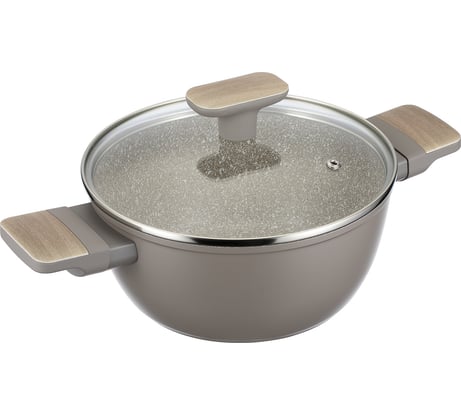 Кастрюля Regent inox 2.3л/20см с крышкой (кованый алюминий) Linea LATTE (индукция) 93-AL-LT-4-20