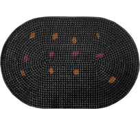 Придверный резиновый коврик ComeForte «FRG» 40x60см Black овал GM-3002-О