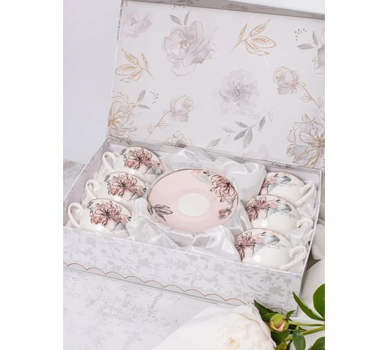 Чайный набор JEWEL Розали, 12 предметов, нью бон ПС0038-03