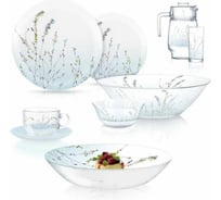 Набор столовый LUMINARC SIMPLY TROMPETTE TURQUOISE 44 предмета V2715