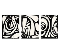 Набор постеров настенных "Фантом" Вещицы, 3 шт., черный, белый, Д300 В400 Sof-07