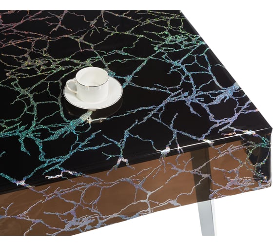 Силиконовое покрытие Dekorelle 200-SB толщина 0.25 мм, 1.4x20 м, серебро/черный фон 250200-SB 1