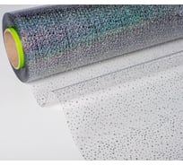 Силиконовое покрытие Dekorelle 209-S 1.0x20 м, блестки, серебро/прозрачный фон 234209