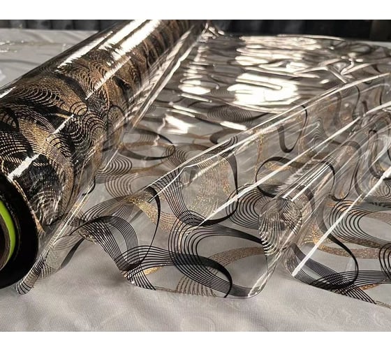 Силиконовое покрытие Dekorelle 243-G 0.8x20 м, золото/прозрачный  фон 224243-G