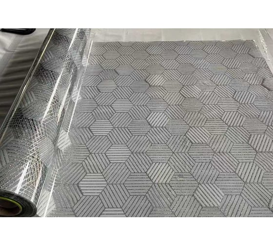 Силиконовое покрытие Dekorelle 279-S 0.6x20 м, серебро/прозрачный фон 214279-S 1