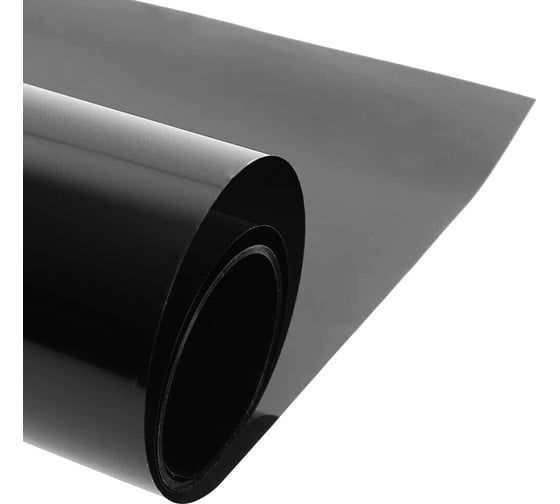 Силиконовое покрытие Dekorelle 0,8x20 м, черное, глянец, толщина 0,8 мм 126B 1