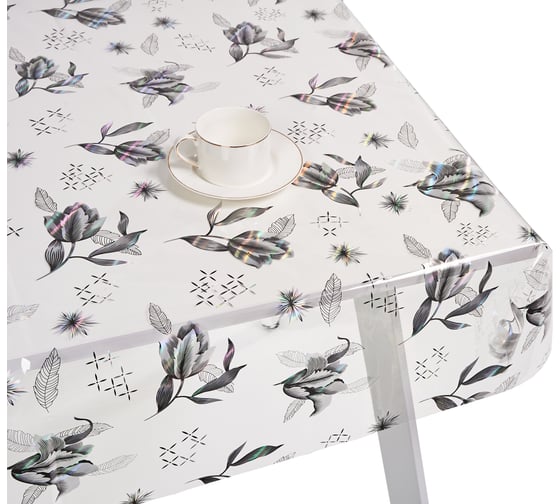 Силиконовое покрытие Dekorelle 026-S, размер 1,0x20 м, серебро/прозрачный фон 234026 1