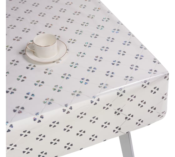 Силиконовое покрытие Dekorelle 049-S, размер 1,2x20 м, серебро/белый фон 244049 1