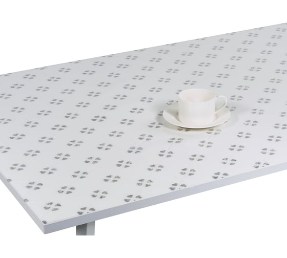 Силиконовое покрытие Dekorelle 049-S, размер 1,0x20 м, серебро/белый фон 234049 1