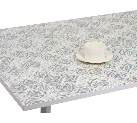 Силиконовое покрытие Dekorelle 021-S, размер 1,0x20 м, серебро/прозрачный фон 234021-1 1