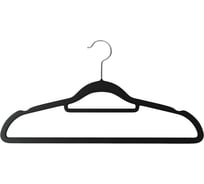 Противоскользящие вельветовые вешалки-плечики HOMSU набор 35 штук, черные HOM-1140