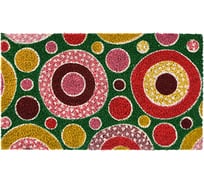 Кокосовый коврик VORTEX Фейерверк ворс 15 мм, 35x60 см на ПВХ основе 24259