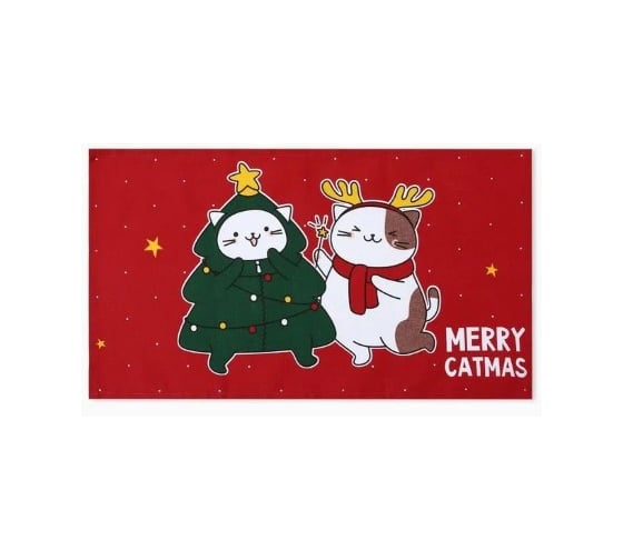 Набор полотенец Доляна Merry catmas 35х60 см - 3 шт, 100% хлопок 160 г/кв.м 10518322