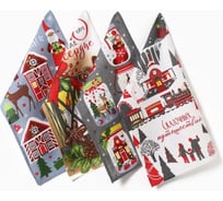 Набор кухонных полотенец Доляна Волшебство 35х60 см - 4 шт, 100% хлопок 6988431