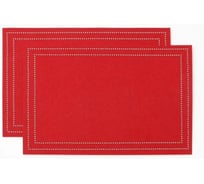 Набор декоративных салфеток Доляна Стиль цвет красный 30х40±5 см - 2 шт, фетр 10697274