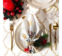 Набор салфеток Этель Новогодняя ярмарка 40х40см 4 шт, 100% хлопок, саржа 190 г/кв.м 7015802
