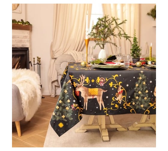 Набор столовый Этель Fairy tale скатерть 150х180 см +/-3 см с ВГМО, салфетка 40х40 см - 8 шт, 100% хлопок 10554207