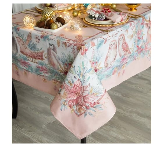 Набор столовый Этель Pink magic скатерть 150х220 см +/-3 см с ГМВО, салфетка 40х40 см - 12 шт, 100% хлопок 4496657