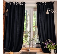 Комплект штор для кухни Этель с завязками Linen collection 145х180 см - 2 шт, 100% лен 170 г/кв.м 10300822