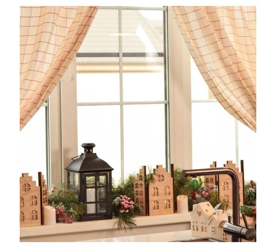 Комплект штор для кухни Этель с подхватами Bright cage 150х180 см 2 шт, 100% хлопок 10658873