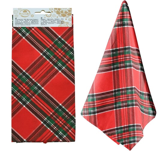 Полотенце МУЛЬТИДОМ Шотландка, 35х60 см МТ71-242 1