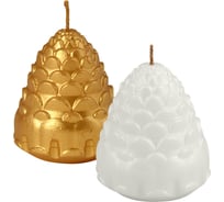 Свеча декоративная МУЛЬТИДОМ Еловая шишка, 5,5х5,5х7 см, 2 цвета МС5-130