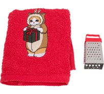 Набор в мешочке Этель Sweet cat: полотенце 35х60 см, тёрка 7.7х3.7х3 см 10577088