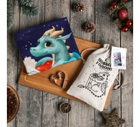 Набор в мешочке Этель Праздничный дракон: полотенце 40х73 см, формочки для запекания - 3 шт. 9728368