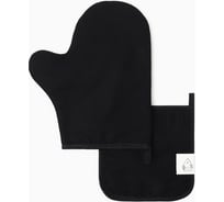 Кухонный набор Этель Home цв.чёрный, варежка-прихватка 18х29 см, прихватка 19х19 см, 100% хлопок 10472189