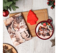 Подарочный набор Этель Счастливы вместе: полотенце 40х70 см, форма для выпекания, прихват 1041983 10419835