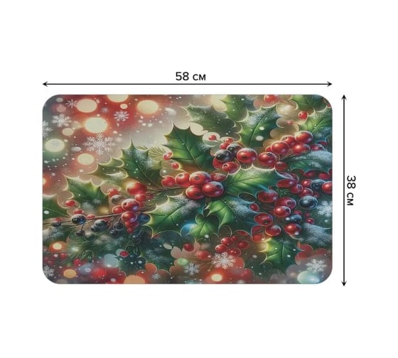 Коврик для сушки посуды JoyArty Атмосфера праздника 58x38 см sbmrec_sd3901_58x38