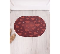 Коврик в прихожую JoyArty овальный Сцена сердец 58x38 см sbm_429230_58x38