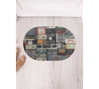 Коврик в прихожую JoyArty овальный Ретро стиль 58x38 см sbm_430063_58x38