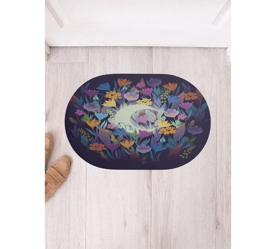 Коврик в прихожую JoyArty овальный Месяц в поле 58x38 см sbm_430095_58x38