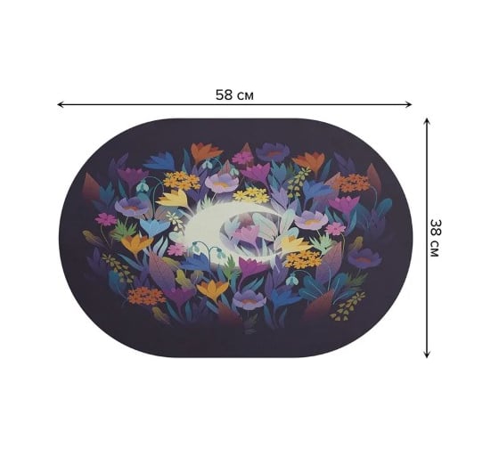 Коврик в прихожую JoyArty овальный Месяц в поле 58x38 см sbm_430095_58x38
