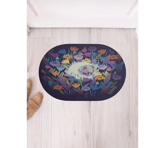 Коврик в прихожую JoyArty овальный Месяц в поле 58x38 см sbm_430095_58x38