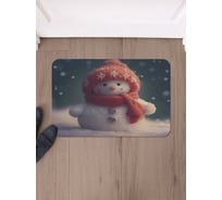 Коврик в прихожую придверный JoyArty прямоугольный Снеговик 58x38 см sbmrec_427873_58x38