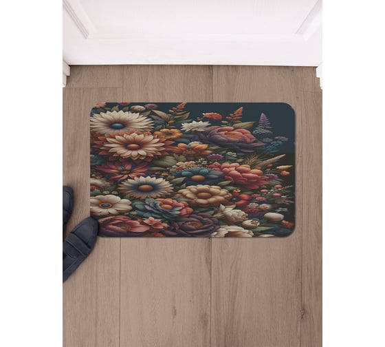 Коврик в прихожую JoyArty прямоугольный Осенние цветы 58x38 см sbmrec_sd3420_58x38