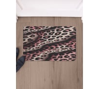 Коврик в прихожую JoyArty прямоугольный Розовый леопард 58x38 см sbmrec_sd3434_58x38