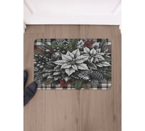Коврик в прихожую JoyArty прямоугольный Серые цветы 58x38 см sbmrec_sd3906_58x38