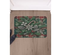 Коврик в прихожую JoyArty прямоугольный Снежинки в иголках 58x38 см sbmrec_sd3904_58x38